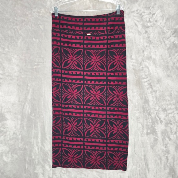 Lot of 2 Tanoa Womens XL Skirt Ribbed Maxi Skirts Polynesian Tribal Stretchy - Picture 4 of 10